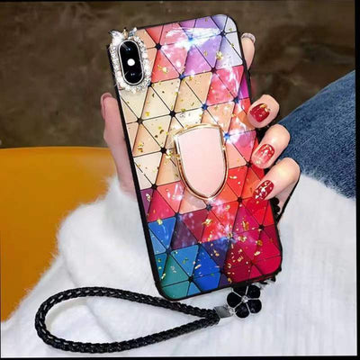 Glittering Diamond Ring Stand Phone Case