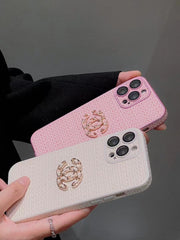 New Luxury CC Pink phone case for iPhone