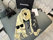 New Luxury autumn and winter Stitching color cashmere warm shawl tassel scarf