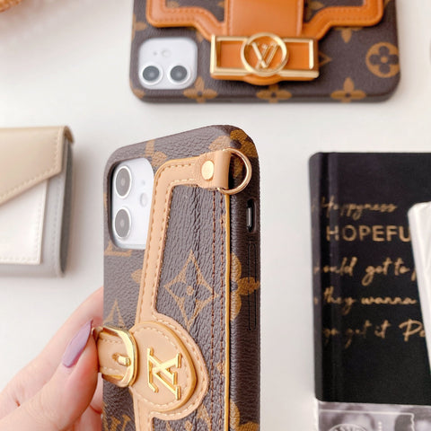 Fashion messenger card holder phone case