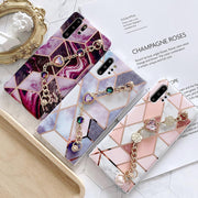 Marble gem chain phone case