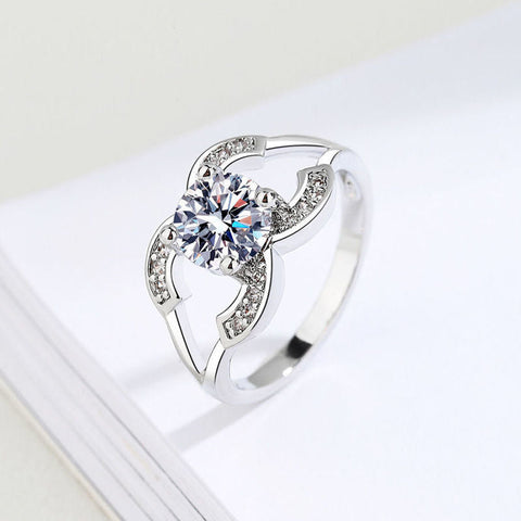 High-end luxury 2022 new super flash elegant French ring