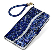 Shiny wallet crystal wrist phone case