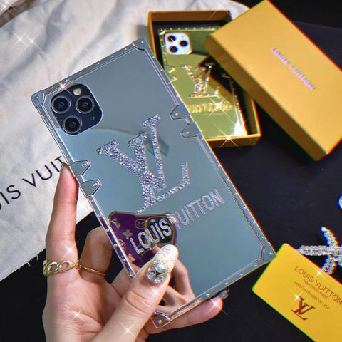 Luxury shiny mirror square phone case