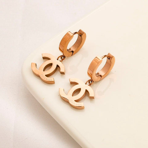 Xiaofeng Titanium Double C Earrings