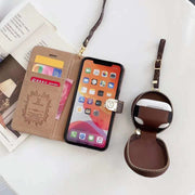 Genuine Leather Multifunctional Wallet Phone Case For samsung