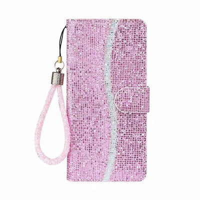 Luxurious Wallet Crystal Wrist Phone Case