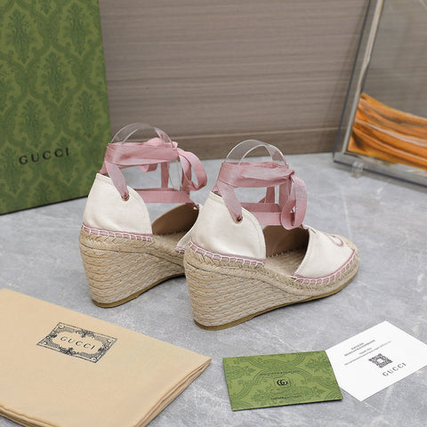 2023 GG Cotton Canvas Sandals-S58