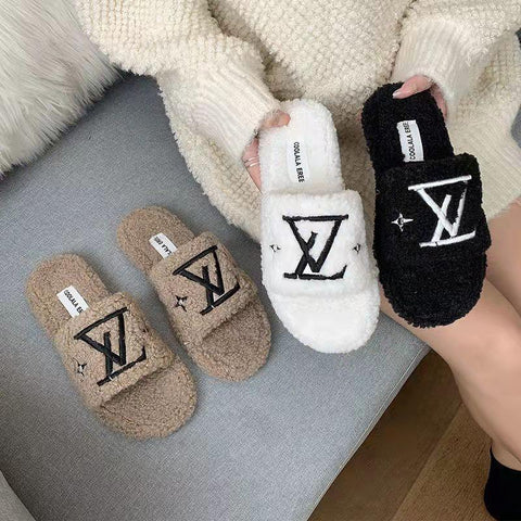 Fashion winter warm comfortable home lambswool slippers