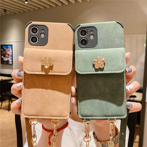 Crossbody Card package chain phone case for iphone