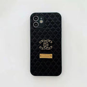 Luxury logo leather phone case For iphone