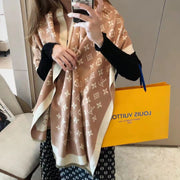 New 2021 winter women's warm scarf cashmere pure wool blanket cashmere scarf