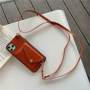 Leather Wallet Lanyard Phone Case