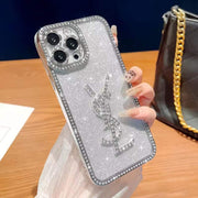 Sparkling pink rhinestone phone case