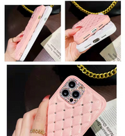 Luxury diamond-studded rhombus phone case for iphone