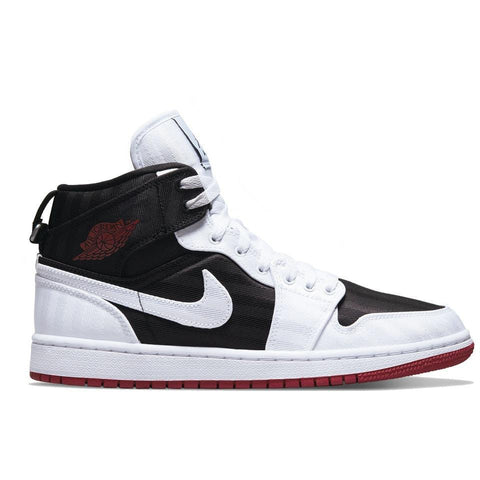 Nike Jordan 1 Mid SE Utility Canvas White Black Gym Red (W)