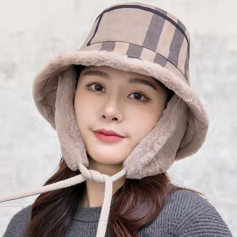 Winter warm and velvet thickening biker ear protection fisherman hat