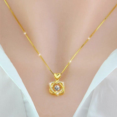 18k yellow gold necklace clavicle chain