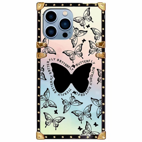 Luxury butterfly Square  Phone Case for iPhone