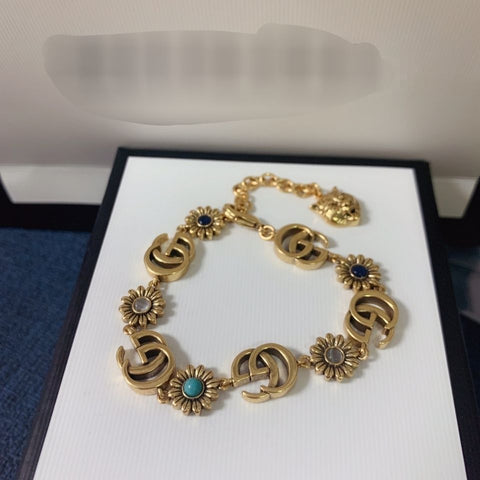 Gold letter bracelet