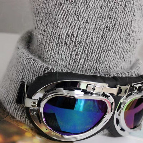 Fashion New Skiing with glasses knitted hat