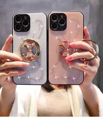 Diamond Bowknot Stand Phone Case for iphone