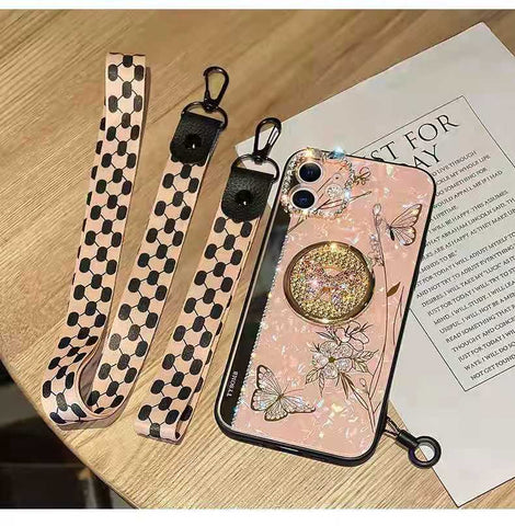 Rhinestone Butterfly  phone case For Samsung