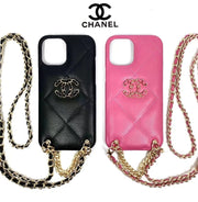 Luxury leather chain phone case