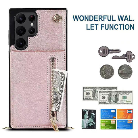 Luxury  Leather card  phone case FOR SAMSUNG