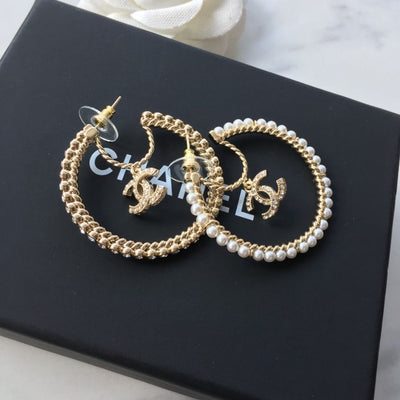 Asymmetric pearl rhinestone earrings