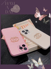 New Luxury CC Pink phone case for iPhone