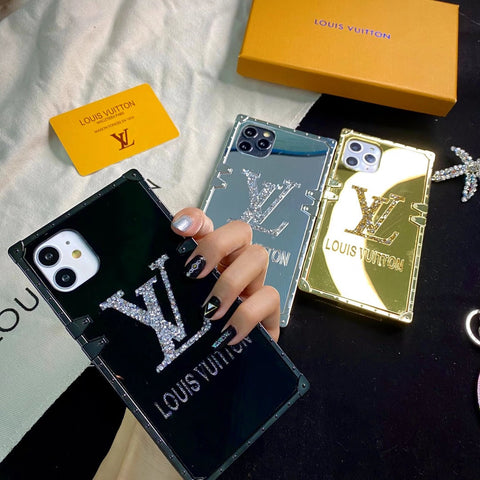 Luxury shiny mirror square phone case