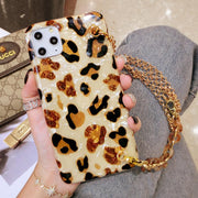 Leopard Crossbody Chain Phone Case