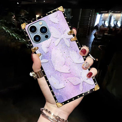 Luxury butterfly Square  Phone Case for iPhone