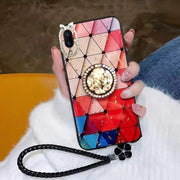 Glittering Diamond Ring Stand Phone Case