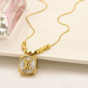 Fashion simple titanium steel gold-plated necklace