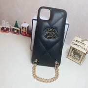 Luxury leather chain phone case