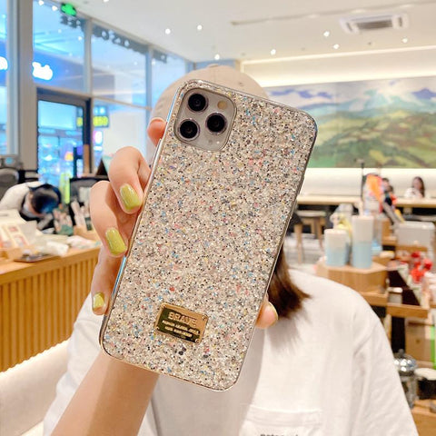 Glitter electroplating phone case