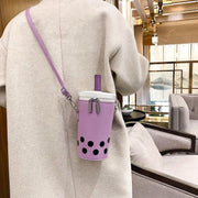 Milk tea lovely bucket mobile phone bag