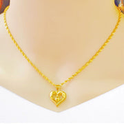 18k yellow gold necklace clavicle chain