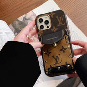 Body cross card hold leather phone case for iphone