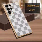 Luxury leather S23+ anti drop full package phone case