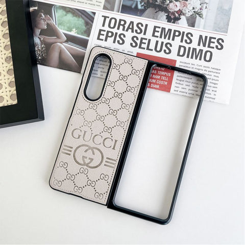 Luxury high-end galaxy zfold 4 leather suitable for Samsung zflip 3 mobile phone case