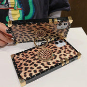 Fashion Leopard Print square phone case