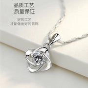 95 sterling silver necklace female ins clavicle pendant