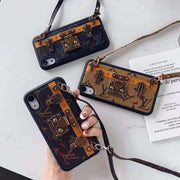 Fashion lock diagonal strap phone case