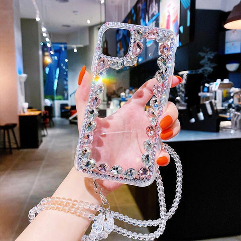 Luxurious Diamond Transparent Back Cover