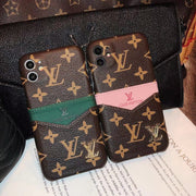 Retro Splicing card bag phone case