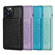 Luxury Card Bracket leather phone case for iphone