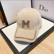 Luxury plush baseball cap with diamonds